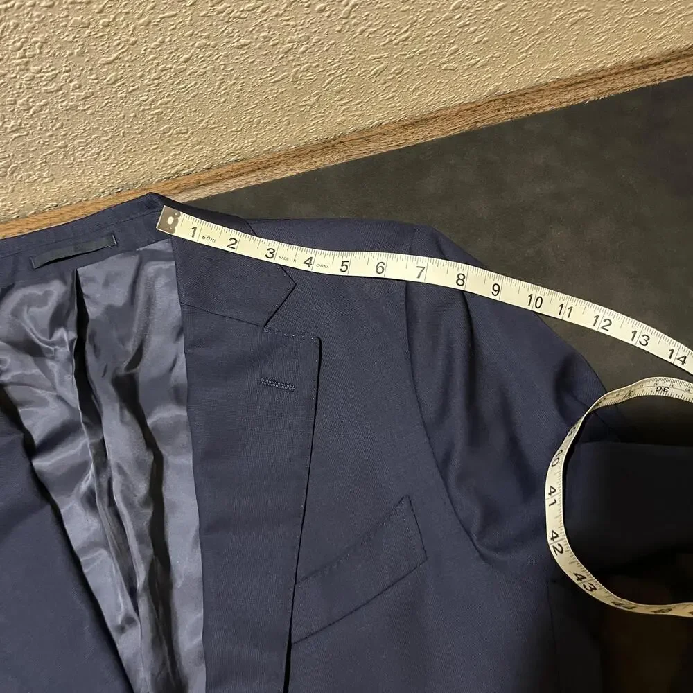 SuitSupply Blazer 42 Long Navy Wool Lazio Vitale Barberis Canonico Sport Coat